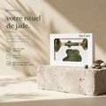 Masseur Roller Visage En Pierre De Jade Vert